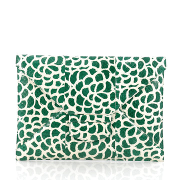 Oscar de la Renta Grafton Flat Envelope Clutch Snakeskin Large