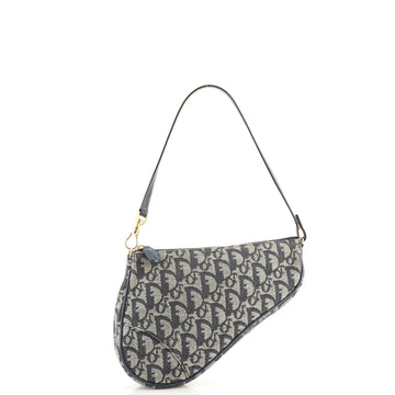 Christian Dior Vintage Saddle Bag Diorissimo Canvas Mini