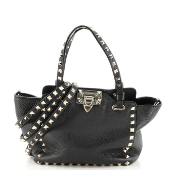 Valentino Rockstud Tote Pebbled Leather Mini