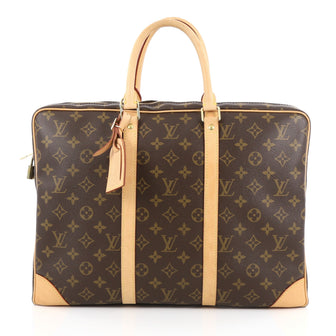 Louis Vuitton Porte-Documents Voyages Bag Monogram Canvas PM Brown