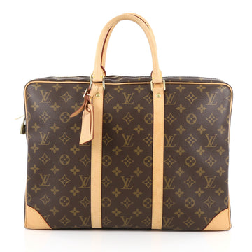Louis Vuitton Porte-Documents Voyages Bag Monogram Canvas PM Brown