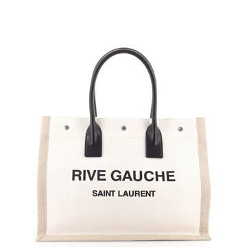 Saint Laurent Rive Gauche Shopper Tote Canvas Small