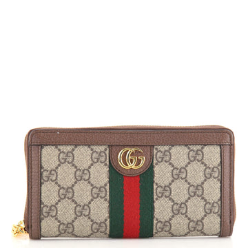 Gucci Ophidia Zip Around Wallet GG Coated Canvas