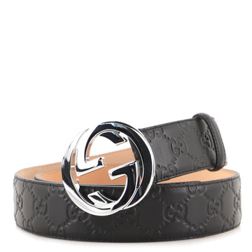Gucci Interlocking G Belt Guccissima Leather Wide