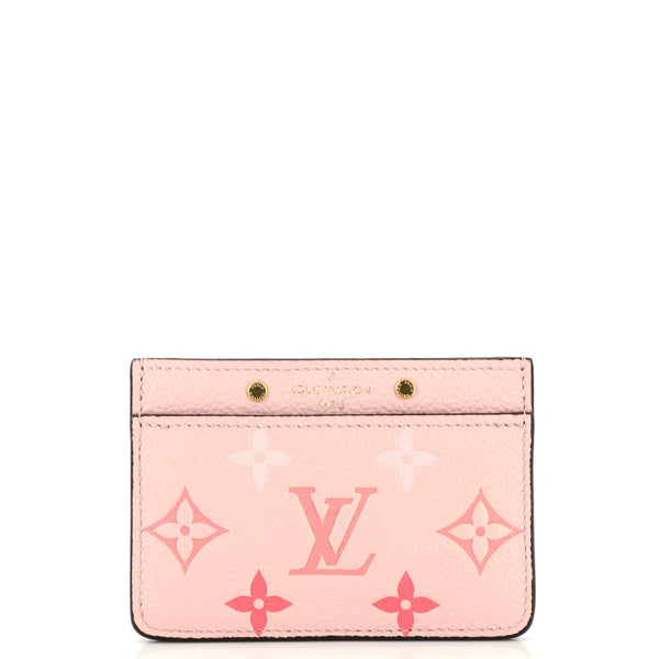 Louis Vuitton Card Holder Monogram Empreinte Leather Pink 1229381
