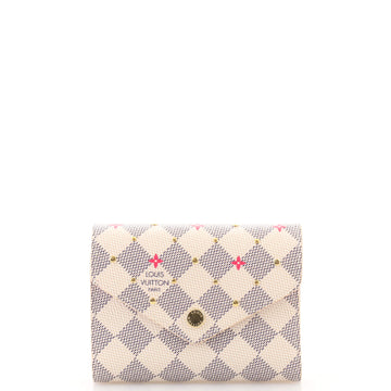Louis Vuitton Victorine Wallet Flower Printed Studded Damier