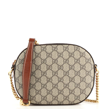 Gucci Chain Crossbody Bag GG Coated Canvas Mini