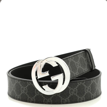 Gucci Interlocking G Belt GG Coated Canvas Wide