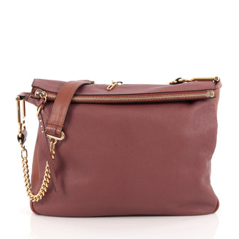 Chloe Vanessa Chain Shoulder Bag Leather Large Pink
