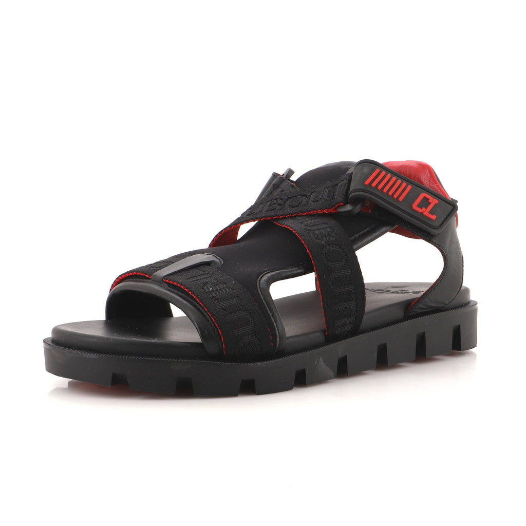 Christian Louboutin Velcrissimo Black Sandals New