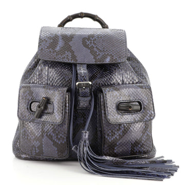 Gucci Bamboo Tassel Backpack Python Medium