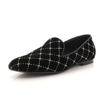 Chanel Women's CC Loafers Stitched Velvet