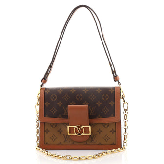 Louis Vuitton Dauphine Shoulder Bag Reverse Monogram Canvas MM
