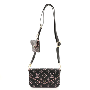 Louis Vuitton Felicie Strap & Go Handbag Fall for You Monogram Canvas