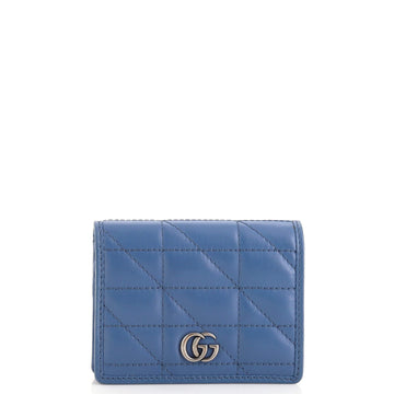 Gucci GG Marmont Flap Card Case Matelasse Leather