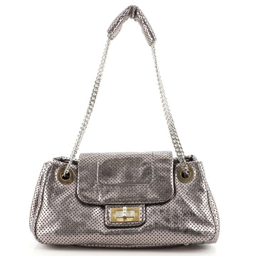 Chanel Drill Accordion Flap Bag Perforated Leather Small