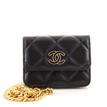 Chanel CC Chain Wallet Quilted Lambskin Mini