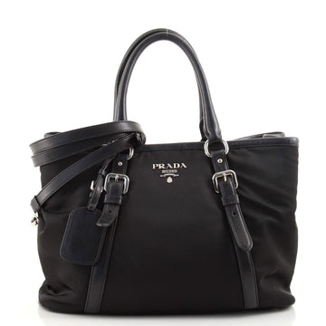 Prada Convertible Belted Tote Tessuto Medium