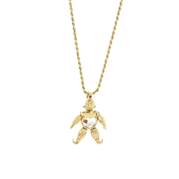 Chopard Happy Diamonds Clown Pendant Necklace 18K Yellow Gold with Diamonds and Rubies