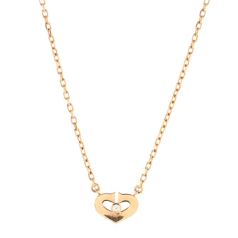 Cartier C Heart de Cartier Pendant Necklace 18K Rose Gold with Diamond XS