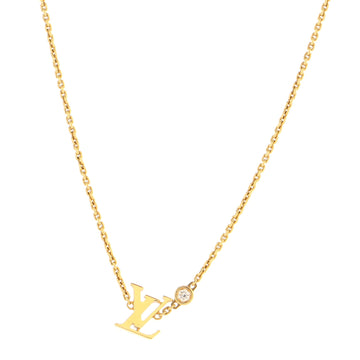 Louis Vuitton Idylle Blossom LV Pendant Necklace 18K Yellow Gold with Diamond