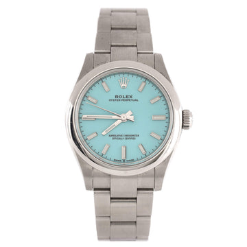 Oyster Perpetual Automatic Watch Stainless Steel with Tiffany Blue Dial 31