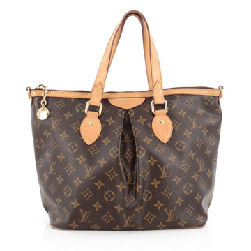 Louis Vuitton Palermo Handbag Monogram Canvas PM Brown