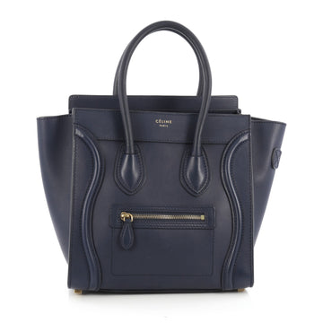 Celine Luggage Handbag Smooth Leather Mini