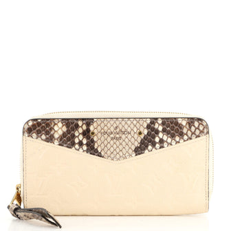 Louis Vuitton Zippy Wallet Monogram Empreinte Leather with Python Long
