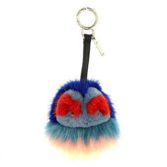 Fendi Monster Bag Charm Fur and Leather