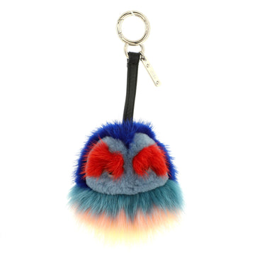 Fendi Monster Bag Charm Fur and Leather