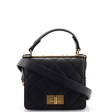 Chanel Rita Top Handle Flap Bag Quilted Goatskin Small