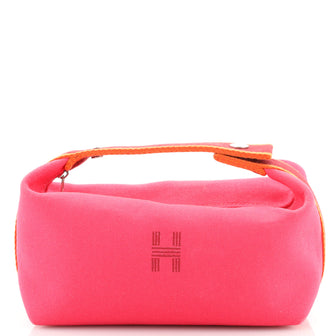Hermes Bride-A-Brac Travel Case Toile PM Pink 1701521