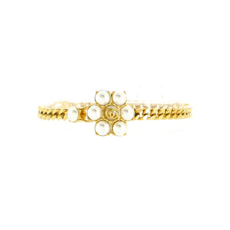 Gucci GG Marmont Chunky Chain Bracelet Metal with Faux Pearls