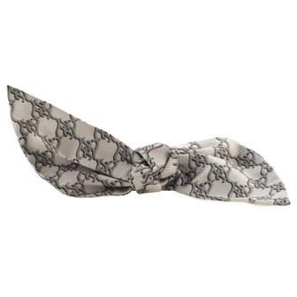 Fendi Karligraphy Bow Hair Clip Print Silk Twill