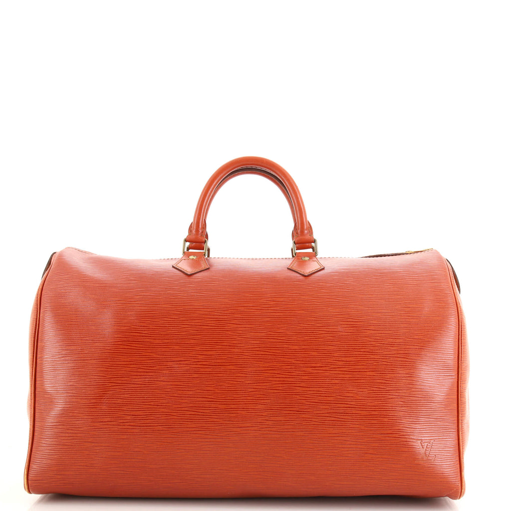 Louis Vuitton Speedy 40 Handbag in Red Epi Leather