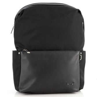 Fendi Front Pocket Monster Backpack Nylon and Leather Large