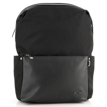 Fendi Front Pocket Monster Backpack Nylon and Leather Large