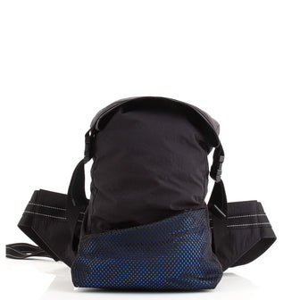 Bottega Veneta Buckle Flap Belt Bag Jacquard Nylon with Mesh