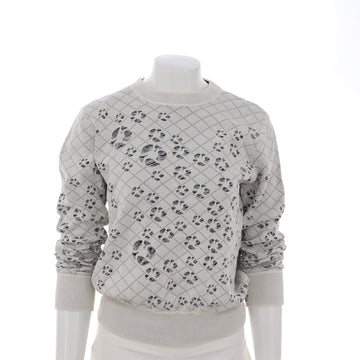 Chanel Women's Distressed Crewneck Sweater Paper and Cotton Blend