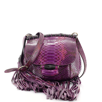 Gucci Nouveau Fringe Crossbody Bag Python Small