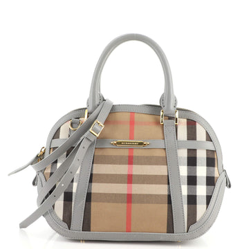 Burberry Bridle Orchard Bag House Check Canvas Small