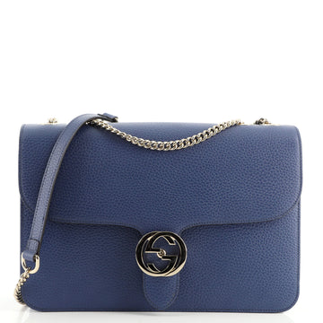 Gucci Interlocking Top Handle Bag (Outlet) Leather Medium