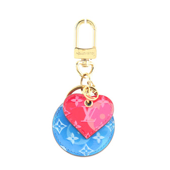 Louis Vuitton Round Heart Bag Charm and Key Holder Limited Edition Valentine Floral Monogram Vernis