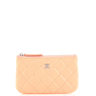 Chanel Classic O Case Pouch Quilted Caviar Mini