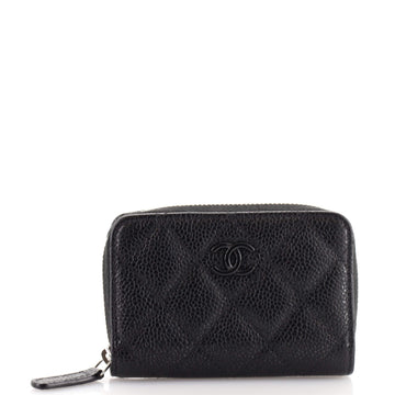 Chanel Incognito CC Zip Coin Purse Quilted Caviar