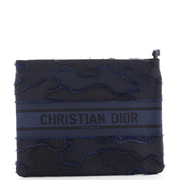 Christian Dior DiorDouble Zip Pouch Camouflage Canvas Medium