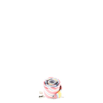 Hermes Rose Hair Clip Printed Silk