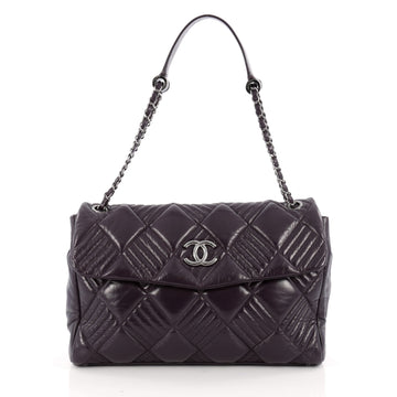 In and Out Flap Bag Quilted Lambskin Maxi