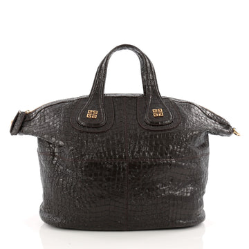 Givenchy Nightingale Satchel Crocodile Embossed Leather Medium